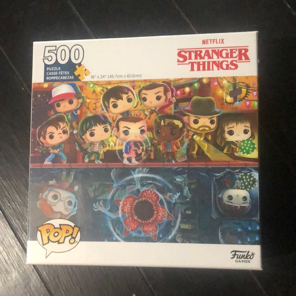 NWT Stranger Things 500 piece upside down puzzle 18” x 24” by Funko Games